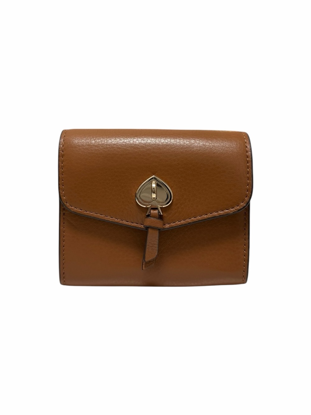 Kate Spade Solid Caramel Square Leather Wallet